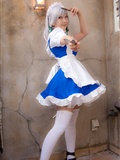 cosplay美女套图 c77 Sakuya Izayoi　白丝假发扮相(1)(101)